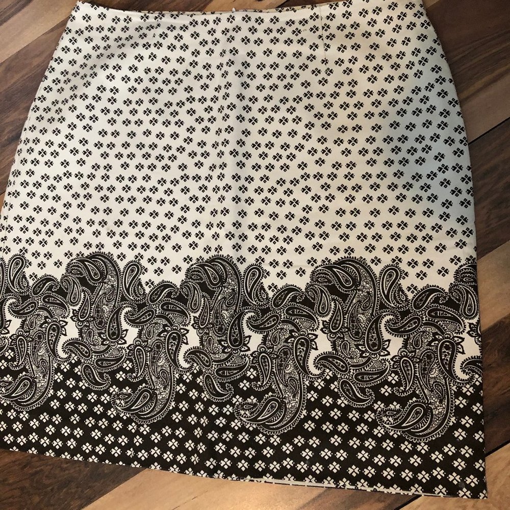 Geoffrey Beene Skirt Paisley Stretch Sport Size 4